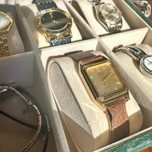 Elegant Gold and Brown Watch